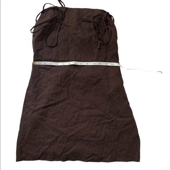 Urban Renewal Eco Linen Smocked Back Mini Dress sz L - Picture 8 of 9